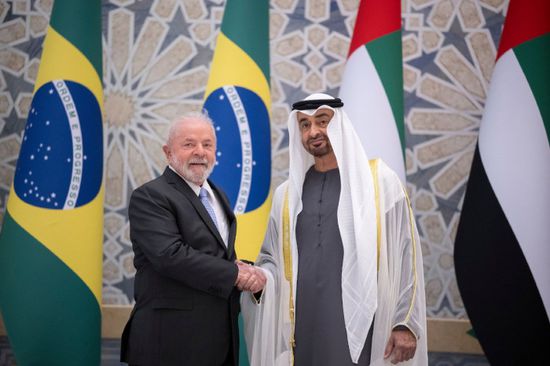 جلسة محادثات رسمية بين رئيس الإمارات ونظيره البرازيلي