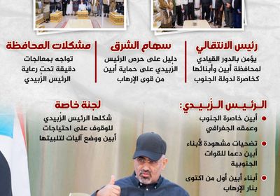 هموم أبين.. وعناية الرئيس الزُبيدي (إنفوجراف)