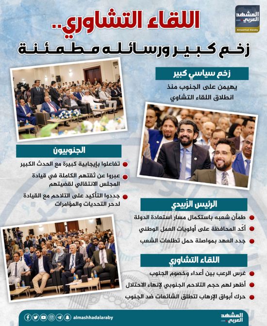 اللقاء التشاوري.. زخم كبير ورسائله مطمئنة (إنفوجراف)