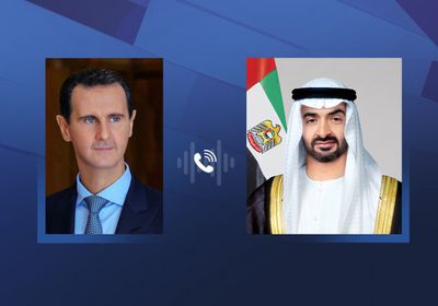 رئيس الإمارات يتلقى اتصالًا هاتفيًا من نظيره السوري