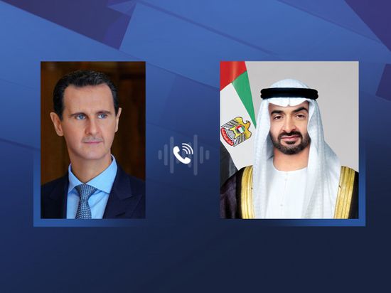 رئيس الإمارات يتلقى اتصالًا هاتفيًا من نظيره السوري