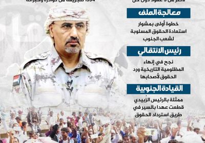 الرئيس الزُبيدي يرد الاعتبار للمُسرحين (إنفوجراف)