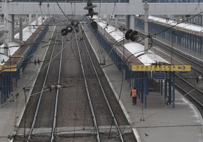 خروج قطار ينقل الحبوب عن طريقه في القرم