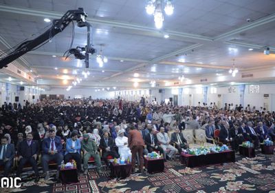 حضور واسع بقاعة افتتاح الدورة السادسة للجمعية الوطنية بالمكلا