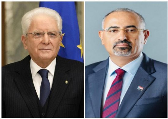 الرئيس الزُبيدي يهنئ الرئيس الإيطالي باليوم الوطني لبلاده