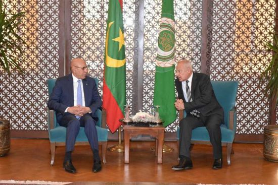 أبو الغيط يستقبل الرئيس الموريتاني بجامعة الدول