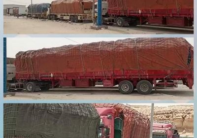 منفذ شحن يسمح بدخول 40 قاطرة محملة بإطارات سيارات مستعملة