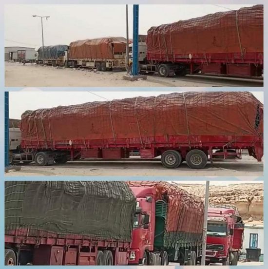 منفذ شحن يسمح بدخول 40 قاطرة محملة بإطارات سيارات مستعملة