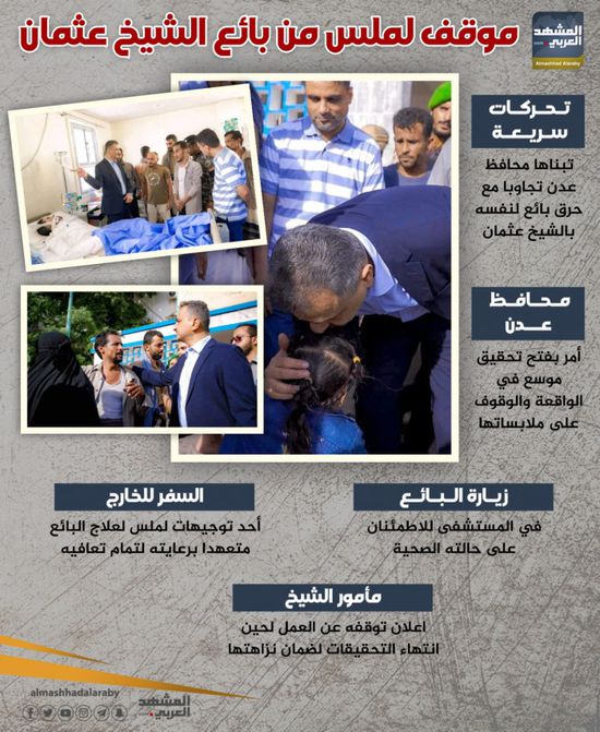 موقف لملس من بائع الشيخ عثمان (إنفوجراف)