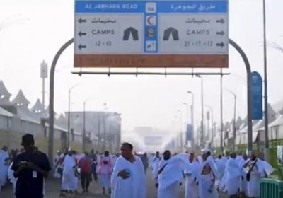 وصول حجاج بيت الله الحرام إلى مشعر منى