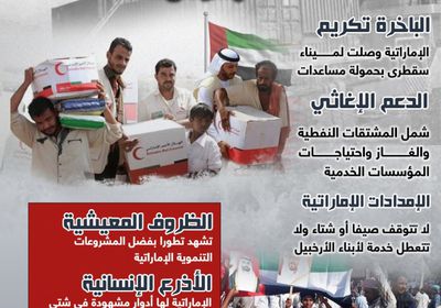 الدعم الإماراتي لسقطرى.. جسر متين (إنفوجراف)