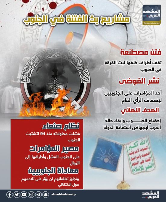 مشاريع بث الفتنة في الجنوب (إنفوجراف)