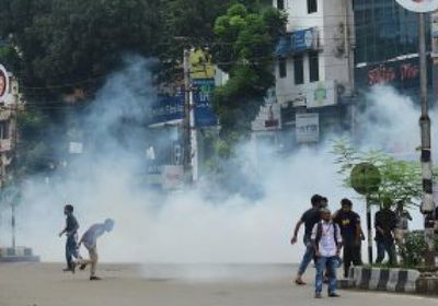 اشتباكات بين شرطة بنغلادش ومتظاهرين