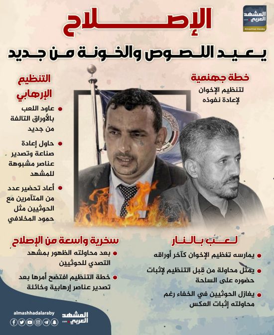 الإصلاح يعيد اللصوص والخونة من جديد (إنفوجراف)