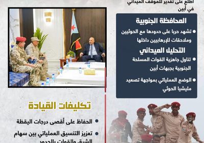 تنسيق عملياتي على جبهات أبين (إنفوجراف)