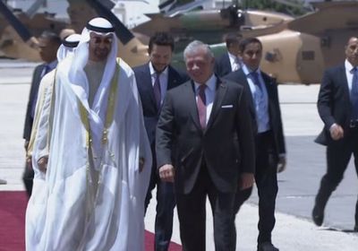 الشيخ محمد بن زايد يصل إلى الأردن