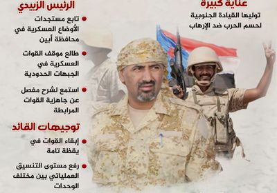 معركة أبين.. توجيهات القائد من أجل الحسم (إنفوجراف)