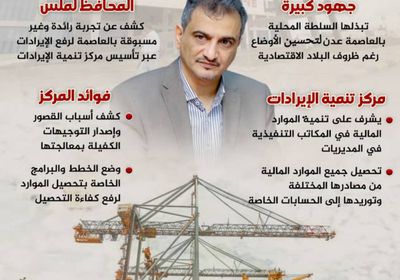 سلطة عدن.. تجربة رائدة لتنمية الإيرادات (إنفوجراف)