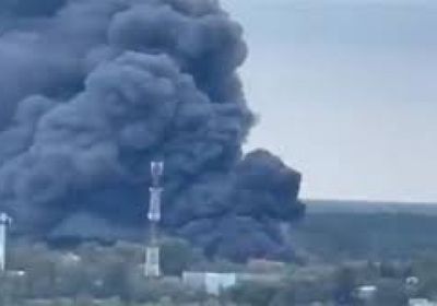 حريق هائل داخل مصنع في العاصمة الروسية موسكو