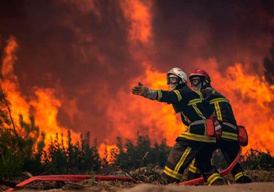 حريق ضخم يلتهم الغابات في جنوب فرنسا