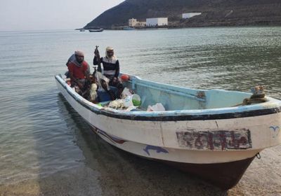 دورية بحرية لـ "العمالقة" تضبط قارب تهريب في باب المندب