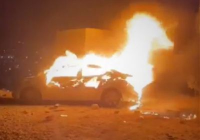 حرق مركبة مستوطن في الضفة الغربية