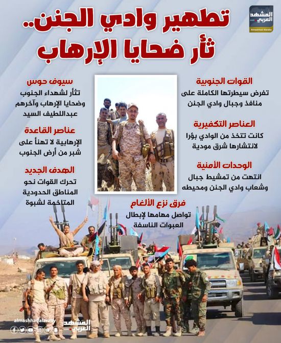 تطهير وادي الجنن.. ثأر ضحايا الإرهاب (إنفوجراف)