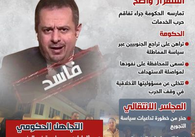 حرب الخدمات.. مسؤولية أخلاقية تتنكر لها حكومة الأزمات (إنفوجراف)