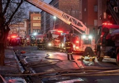 فرنسا تعرب عن تعازيها فى ضحايا حريق مبنى بجوهانسبرج