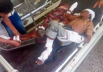 لغم حوثي يمزق يدي طفل في حيس وإسعافه لعدن