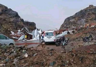 سرعة الرياح تهدم نقطة الحبيلين في لحج