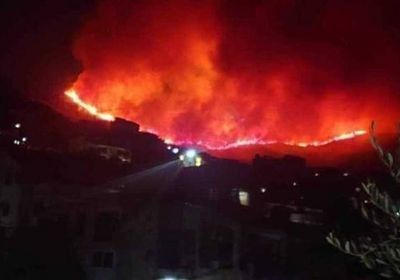 الجزائر: حريق ضخم في غابات عش الباز ببوليمات