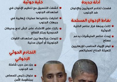 خلية حوثية إخوانية تعبث بأمن الجنوب (إنفوجراف)