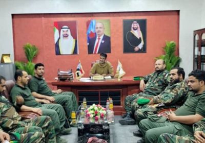 برئاسة العميد الربيعي.. اجتماع تنظيمي في قيادة "حزام عدن"