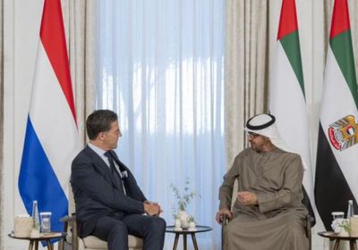 محمد بن زايد يبحث مع رئيس وزراء هولندا التعاون المشترك