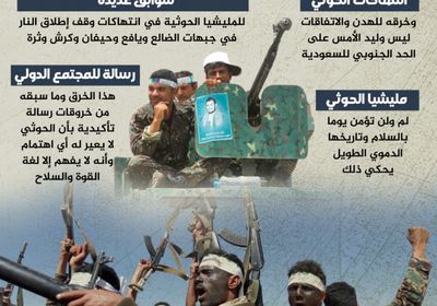 رسالة الحد الجنوبي الغادرة.. الحوثي لا يفهم إلا لغة السلاح (إنفوجراف)