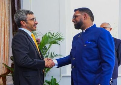 وزير الخارجية الإماراتي يبحث مع رئيس غويانا التعاون الثنائي بين البلدين