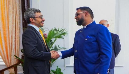 وزير الخارجية الإماراتي يبحث مع رئيس غويانا التعاون الثنائي بين البلدين