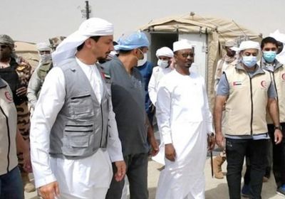 رئيس تشاد يزور المستشفى الميداني الإماراتي في أمدجراس