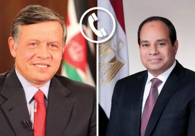 هاتفيًا.. السيسي وملك الأردن يبحثان مستجدات الأوضاع في فلسطين