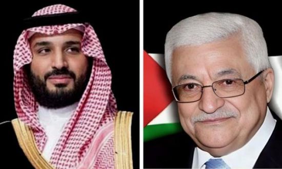ولي العهد السعودي يبحث مع الرئيس الفلسطيني أوضاع غزة