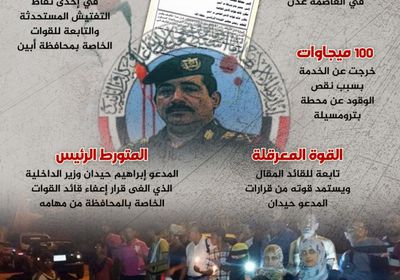 حيدان يغرق عدن في الظلام (إنفوجراف)