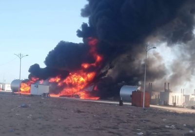 خسائر مادية إثر حريق بمحطة الأمانة للطاقة في فوه