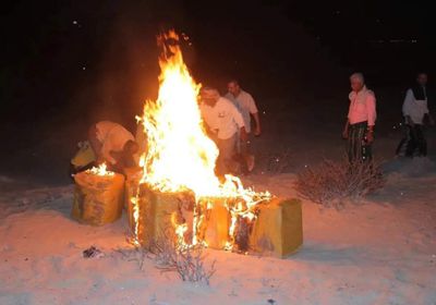 إتلاف 1.5 طن قات في الشحر قبل تهريبها لسقطرى