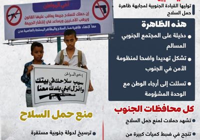 حمل السلاح.. ظاهرة دخيلة أوجدتها الوحدة المشؤومة (إنفوجراف)