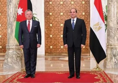 الرئيس السيسى وعاهل الأردن يؤكدان رفضهما التهجير القسرى للفلسطينيين
