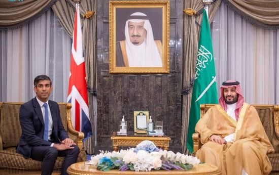 ولي العهد السعودي ورئيس الوزراء البريطاني يبحثان وقف التصعيد في غزة