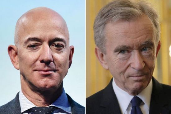 بيزوس يتخطى أرنو بقائمة أثرياء العالم بعد تراجع أسهم "LVMH"