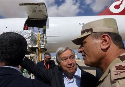 من أمام معبر رفح.. غوتيريش: 2 مليون فلسطيني في غزة يعيشون حصاراً خانقاً