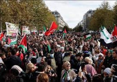 الآلاف يتظاهرون في باريس لدعم غزة